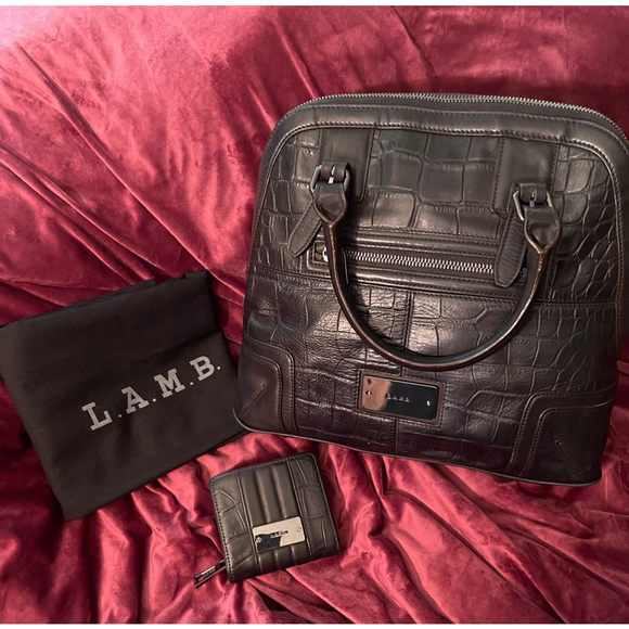 L.A.M.B. Handbags - 🎉SALE! L.A.M.B. Gwen Stefani Leather Bag & Matching Wallet. Excellent Condition